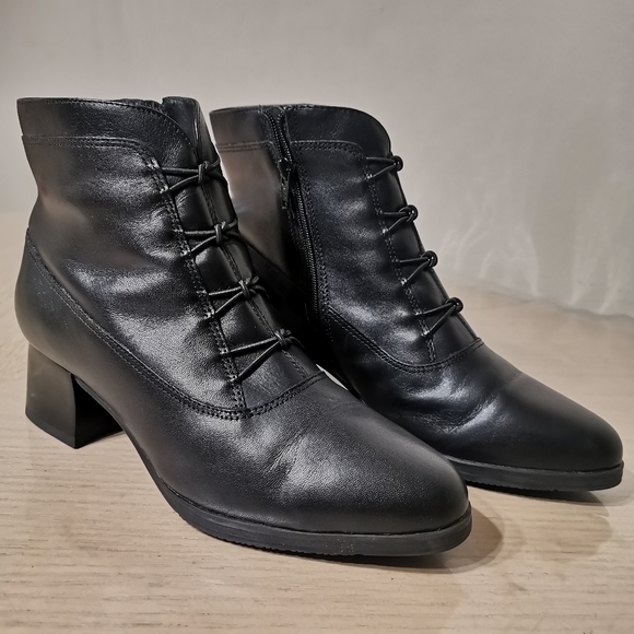 Laura Scott Betty Leather Ankle Boots - Picture 1 of 16